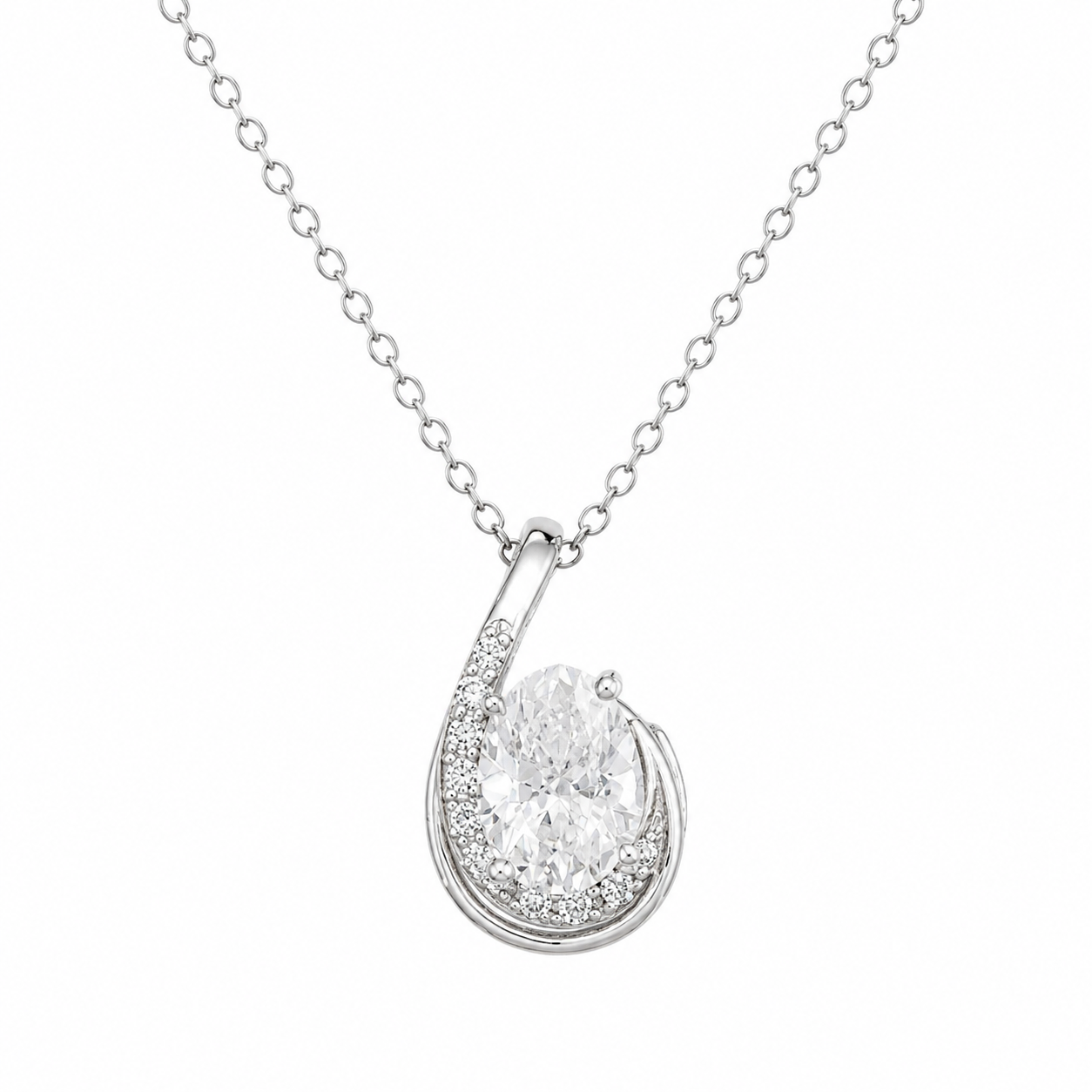 Pear Loop Halo Pendant