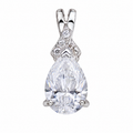 Pear Drop Solitaire Pendant