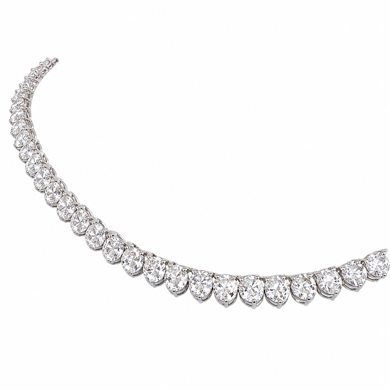 Petite Prong Riviera Necklace