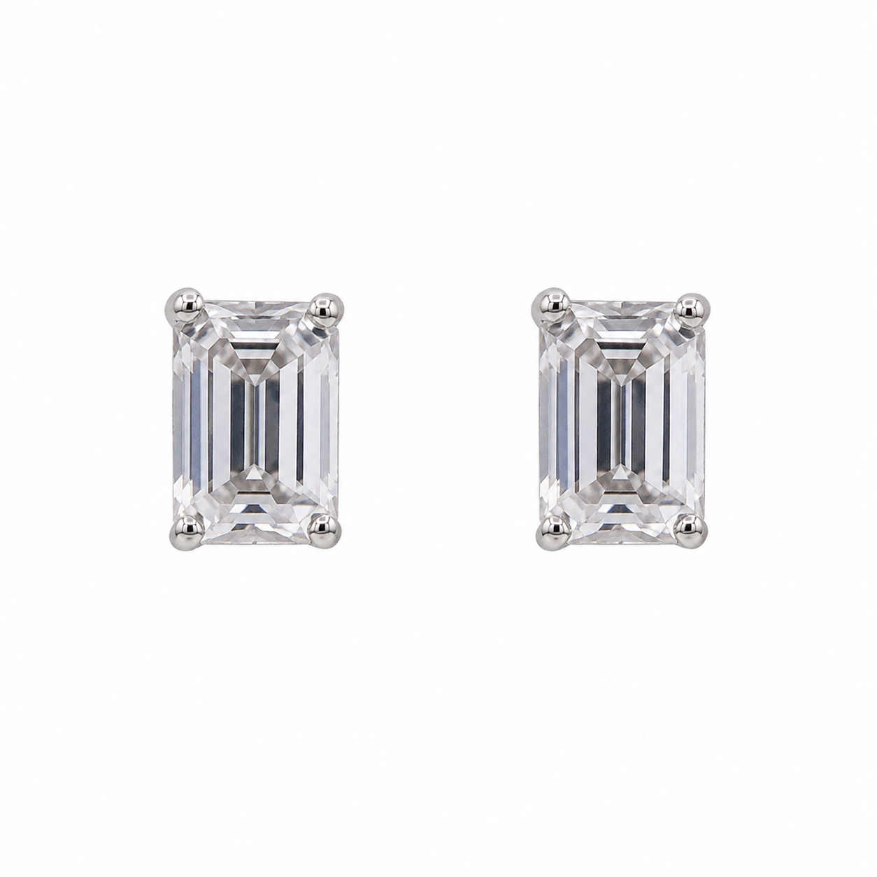 Emerald Cut Studs