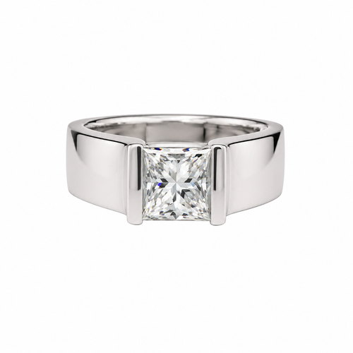 Bezel Set Princess Ring