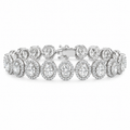 Oval Halo Tennis Bracelet