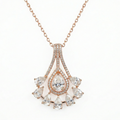 Deco Heirloom Pendant – Silver Moissanite Pendant – Myraé
