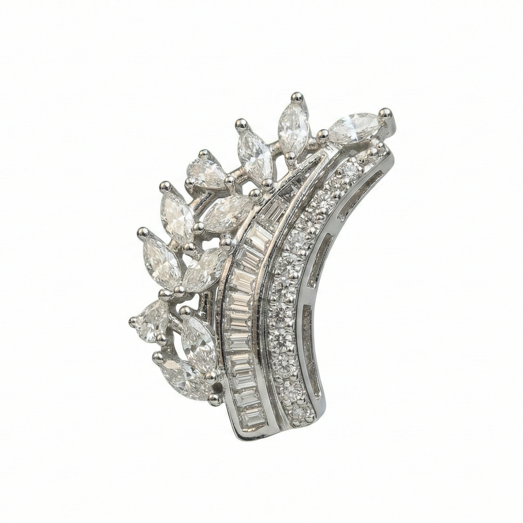 Celestial Wing Earrings – Silver Pave Moissanite Drop Earrings – Myraé