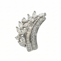 Celestial Wing Earrings – Silver Pave Moissanite Drop Earrings – Myraé