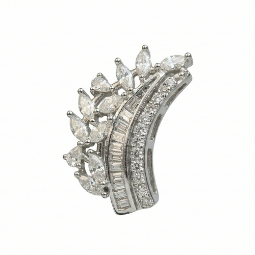 Celestial Wing Earrings – Silver Pave Moissanite Drop Earrings – Myraé