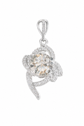 Floral Swirl Moissanite Pendant