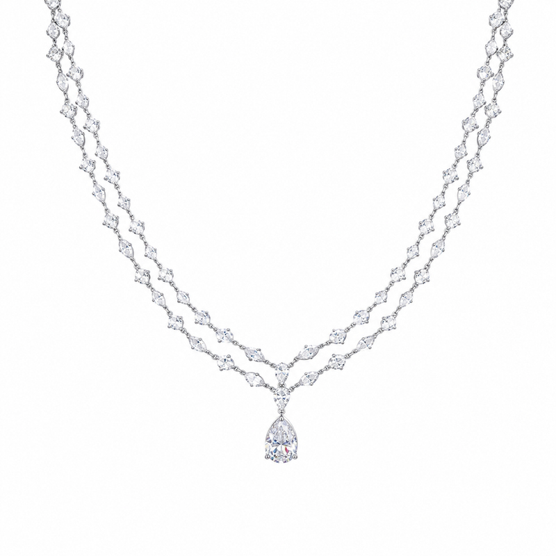 Woven Radiance Necklace in 925 sterling silver by Myraé: Celebration Jewellery