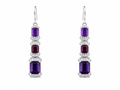Amethyst Garnet Cascade Drops in 925 sterling silver by Myraé