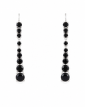 Noir Graduated Drop Earrings in 925 sterling silver by Myraé