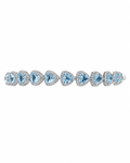 Trillion Halo Tennis Bracelet in 925 sterling silver by Myraé