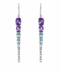 Ombre Cascade Chain Earrings in 925 sterling silver by Myraé