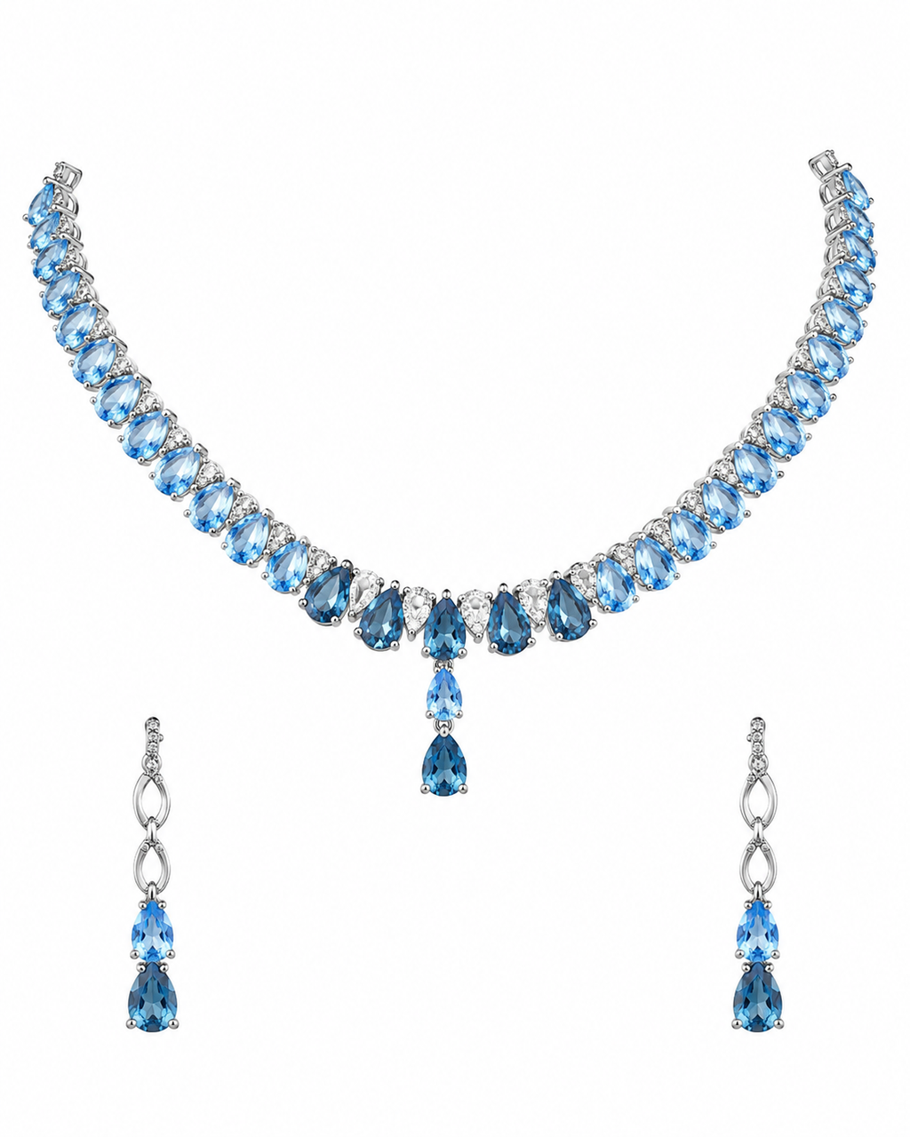 Ocean Ombre Drop Set in 925 sterling silver by Myraé