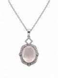 Art Deco Rose Quartz Pendant