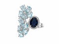 Sapphire Garden Cluster Ring in 925 sterling silver by Myraé