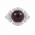 Garnet Sunburst Cocktail Ring in 925 sterling silver by Myraé