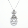 Heritage Chandelier Set – Silver Moissanite Chandelier Earring Set – Myraé