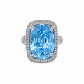 Cushion Halo Statement Ring in 925 sterling silver by Myraé