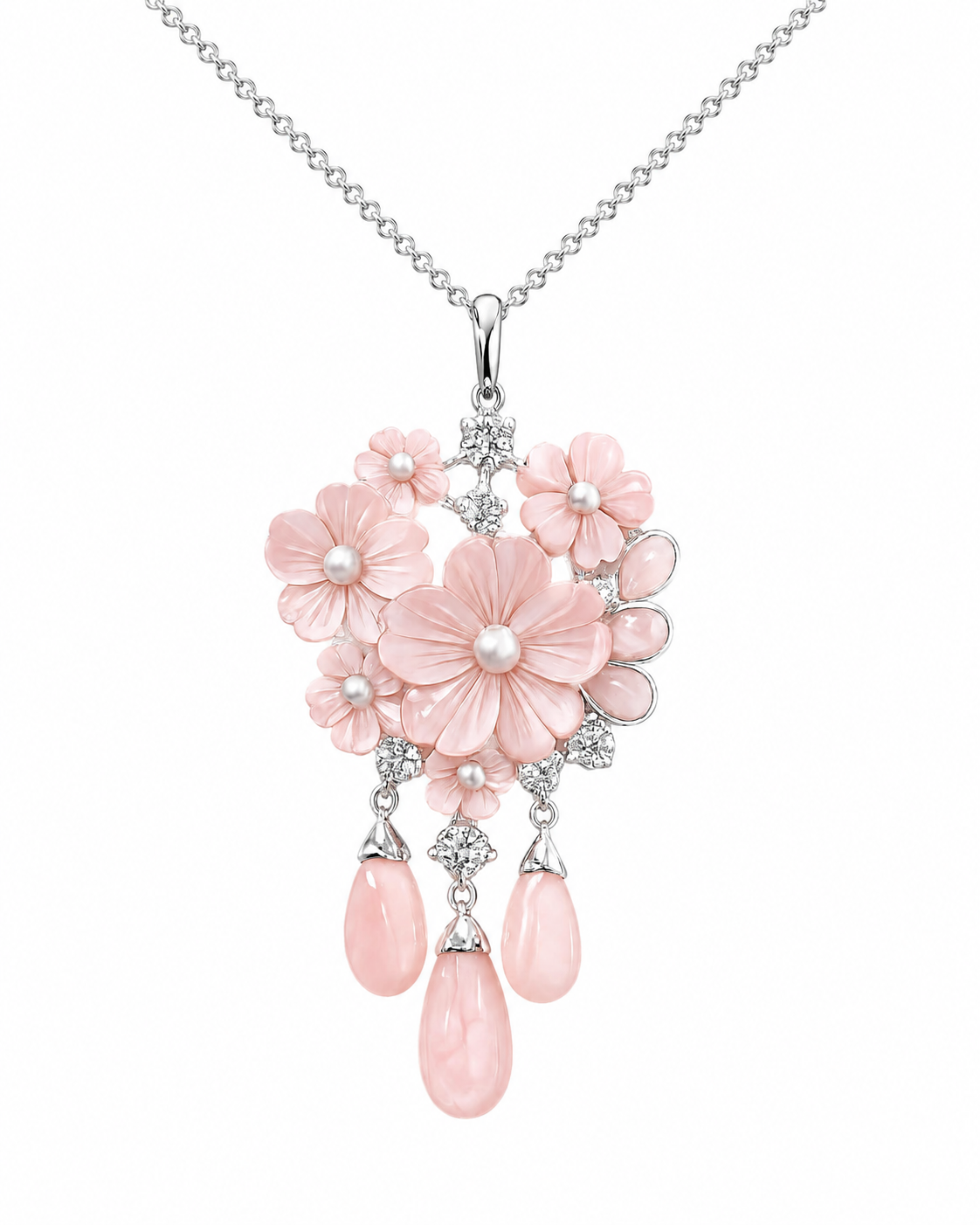 Pearl Blossom Cluster Pendant