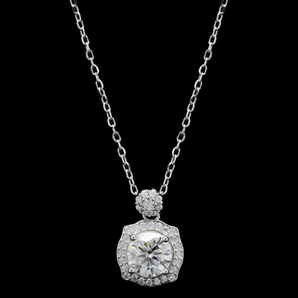 Cushion Grace moissanite pendant photographed for Raksha Bandhan gifting
