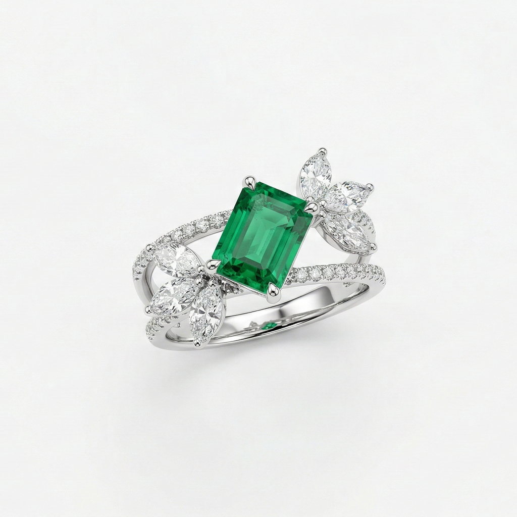 Emerald Bloom Ring