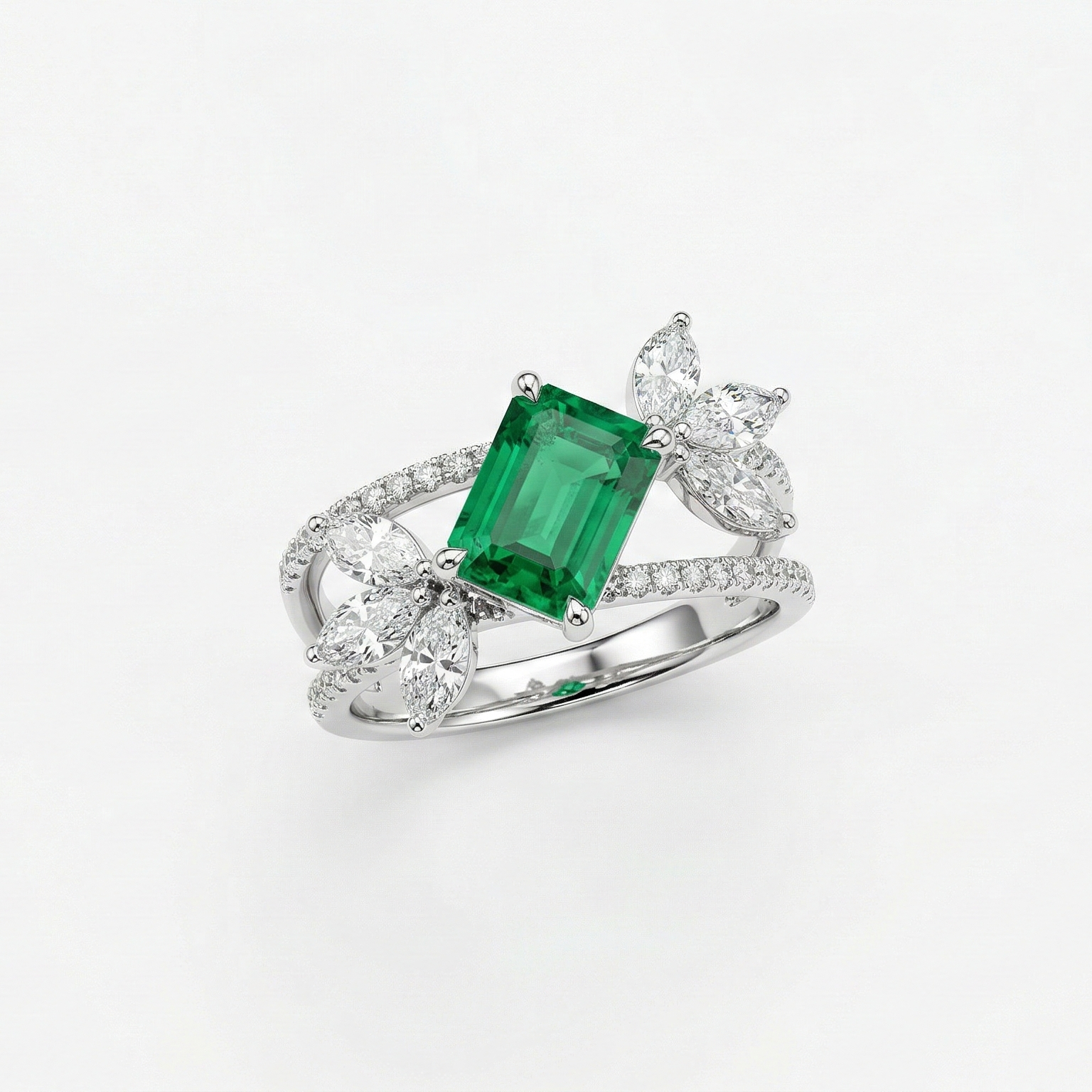 Emerald Bloom Ring