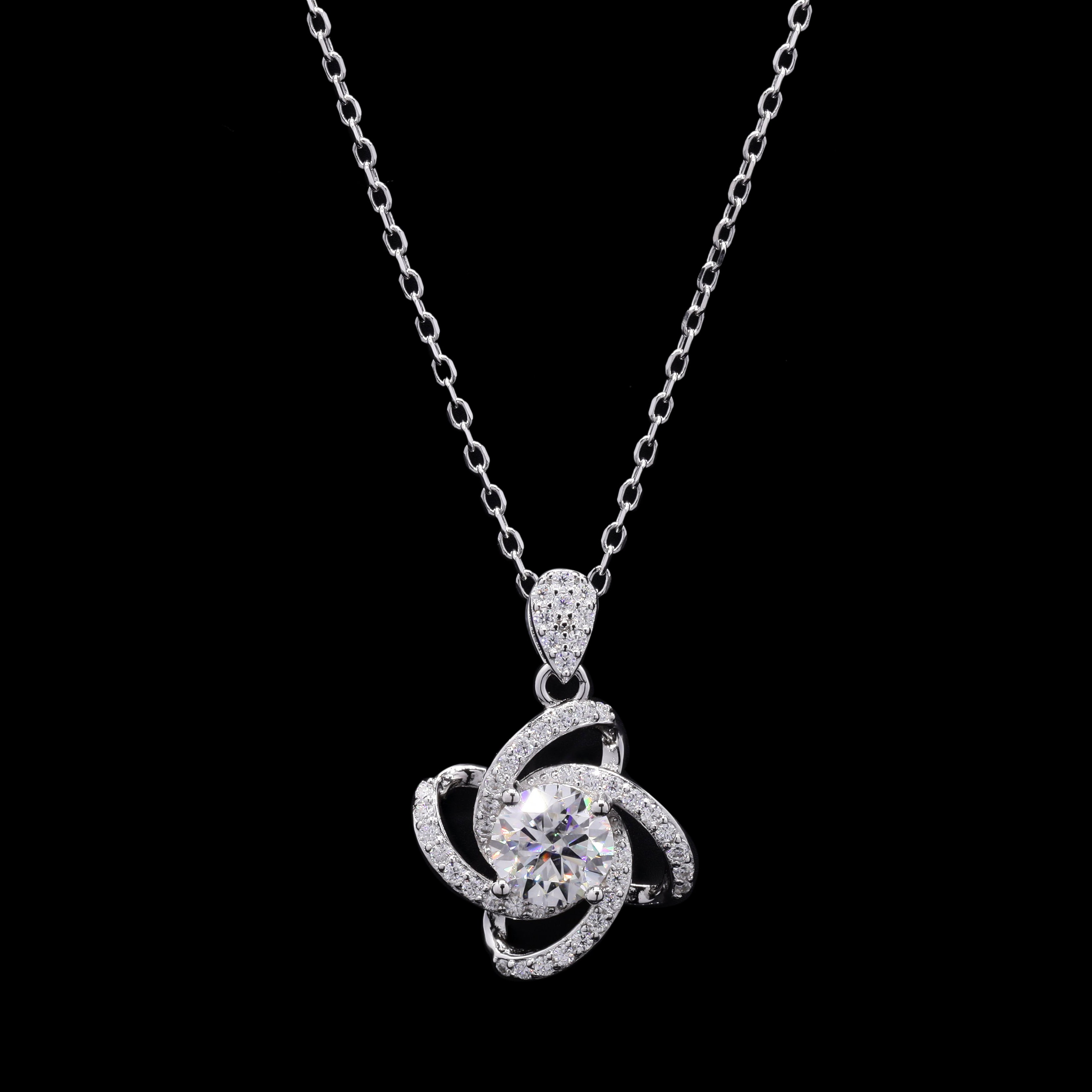 Solitaire Drop Pendant