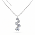 Silver Rising Line Pendant – Sterling Silver Moissanite Pendant – Myraé